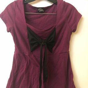 Purple Bow Top